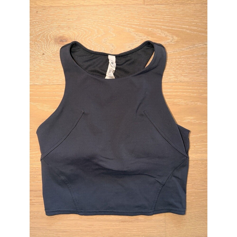 Lululemon Women’s Wunder Train Racerback Gray Tank Top Padded Pads Sz 4